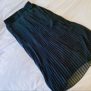 Semi-Sheer Pleated Maxi Skirt ▪️ Petite Large